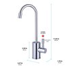 Ready Hot Polished Chrome Hot Water Faucet for Water Tanks, Includes Safety Lock 42-RH-F570-CH